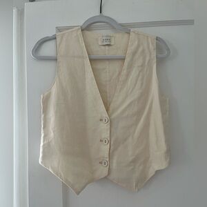 DISSH - Banks Linen Vest in Butter - Size 2